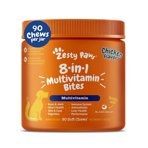 Dog Multivitamin – Chewable Dog Vitamins & Supplements for Hip & Joints, Skin & Coat, Omega 3 Fish Oil, Senior & Puppy Support, 90 Count (Chicken Flavor) -  Furball & Flourish