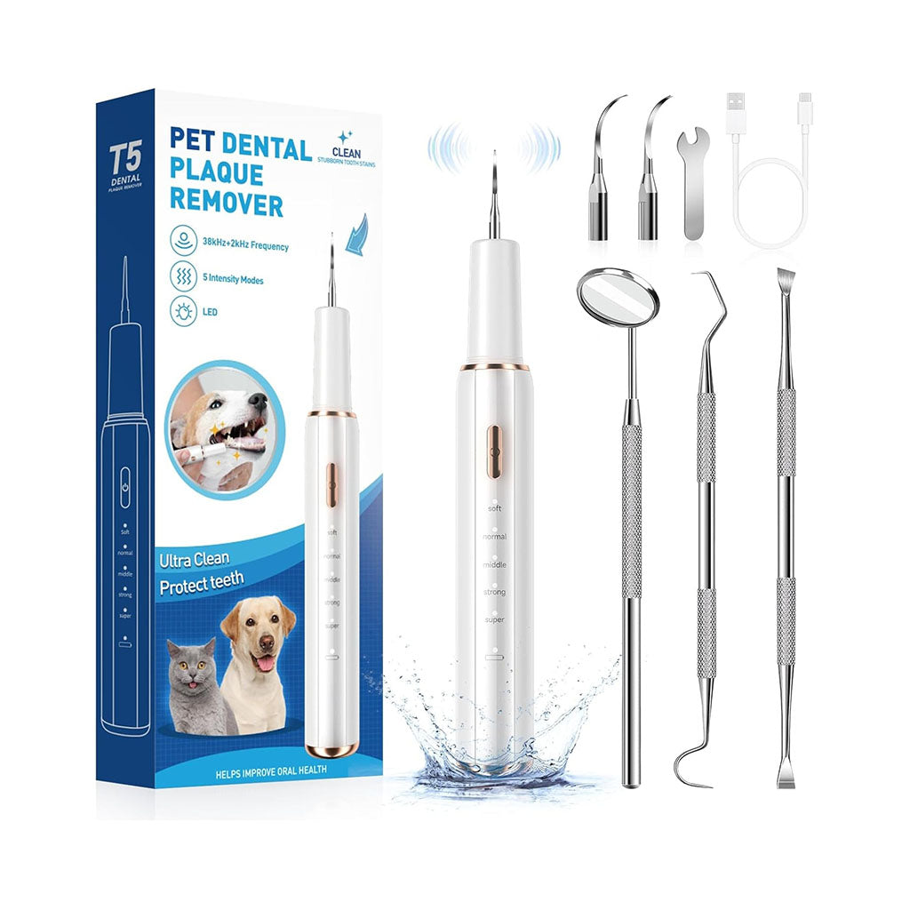 Electric Dog Plaque & Tartar Remover - Pet Teeth Cleaning Kit -  Furball & Flourish