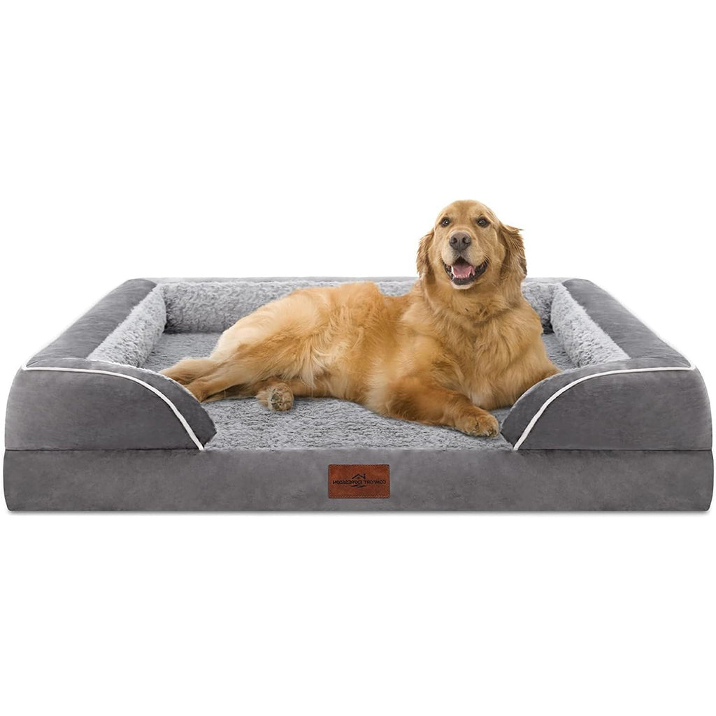 Waterproof Orthopedic Dog Sofa Bed – Extra Large Foam Pet Bed with Removable Cover & Non-Slip Bottom