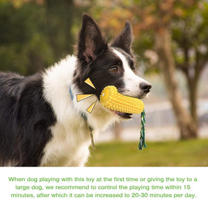 Dog Chew Toys for Aggressive Chewers, Indestructible Tough Durable Squeaky Interactive Dog Toys, Puppy Teeth Chew Corn Stick Toy for Small Medium Large Breed
