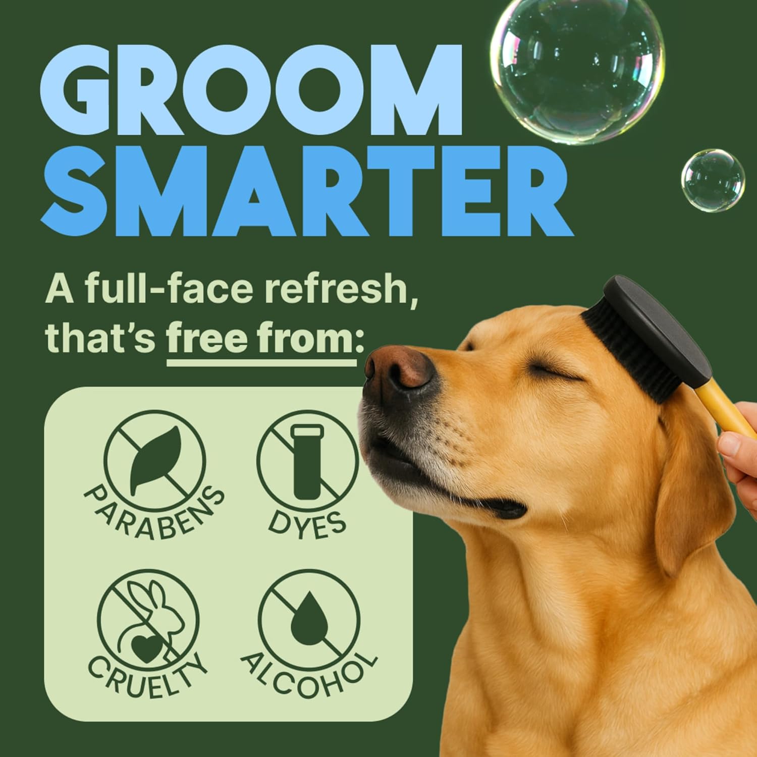 Hypoallergenic Waterless Dog Shampoo | Dry Shampoo for Allergies & Sensitive Skin | Safe for Cats | Puppies & Kittens | No Rinse | 7.4Oz