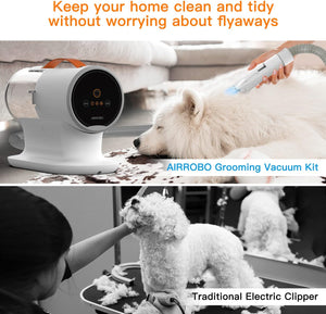 Dog Grooming Vacuum, Dog Grooming Kit,12000Pa Strong Pet Vacuum, 2L Large Capacity Vacuum for Shedding Grooming Hair, Quiet,Pg100
