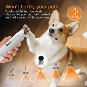 Dog Grooming Vacuum, Dog Grooming Kit,12000Pa Strong Pet Vacuum, 2L Large Capacity Vacuum for Shedding Grooming Hair, Quiet,Pg100