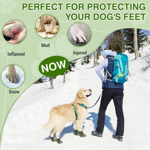 Dog Shoes for Large Dogs Xxl,Mesh Breathable Dog Boots & Paw Protectors for Hot Pavement Summer Winter Snow, 360°Anti-Slip Dog Booties for Hiking/Walking,Military Green 4Pcs(Size 9)