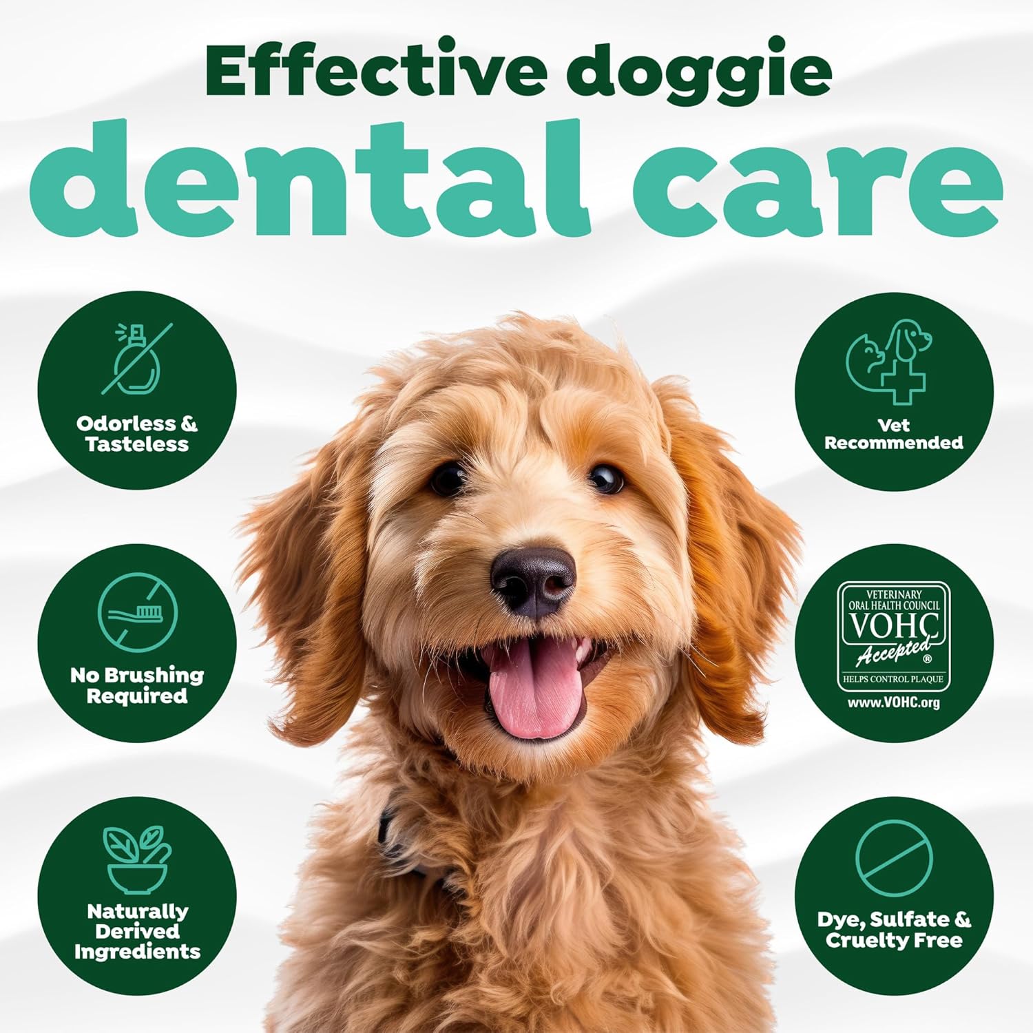 Fresh Breath Water Additive for Dogs, Dog Breath Freshener and Teeth Cleaning Solution, No Toothpaste or Toothbrush Required, 33.8Oz.