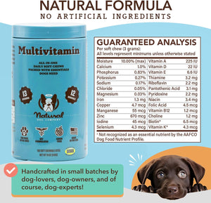 Multivitamin Chews (180 Pcs) Dog Vitamins & Supplements, Peanut Butter & Bacon Flavor, Dogs, Supports Immune System, Antioxidant, Vitaminas Para Perros, Multi Dog Families