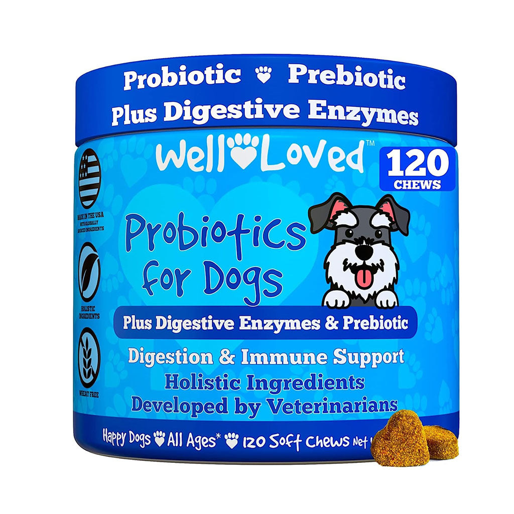 Probiotics for Dogs, Dog Probiotics, Made in USA, Vet Developed for Gut Health, Yeast Balance, Itchy Skin, Diarrhea & Gas Relief, Chews with Prebiotic & Digestive Enzymes, Digestive Support -  Furball & Flourish