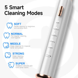 Electric Dog Plaque & Tartar Remover - Pet Teeth Cleaning Kit with LED Light, 5 Adjustable Modes, Safe and Low Noise – Easy Home Dental Care for Dogs and Cats