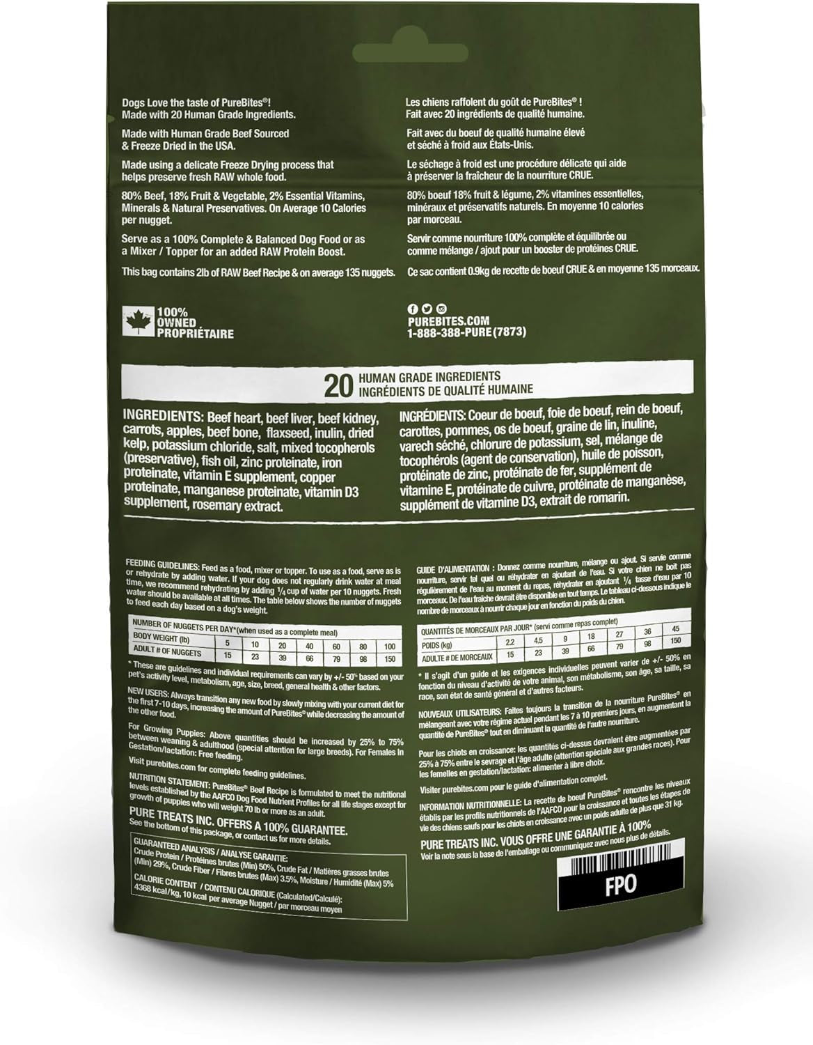 Beef Freeze Dried Dog Food • Topper, 20 Ingredients, Made in USA, 10Oz