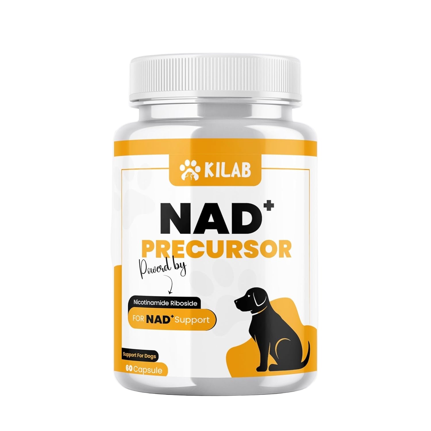 NAD+ Precursor Supplement for Dogs - Supports Healthy Aging & Skeletal Muscle Support & Recovery - Brain, Heart, & Cellular Energy Support - Nicotinamide Riboside Chloride - 60 Capsules